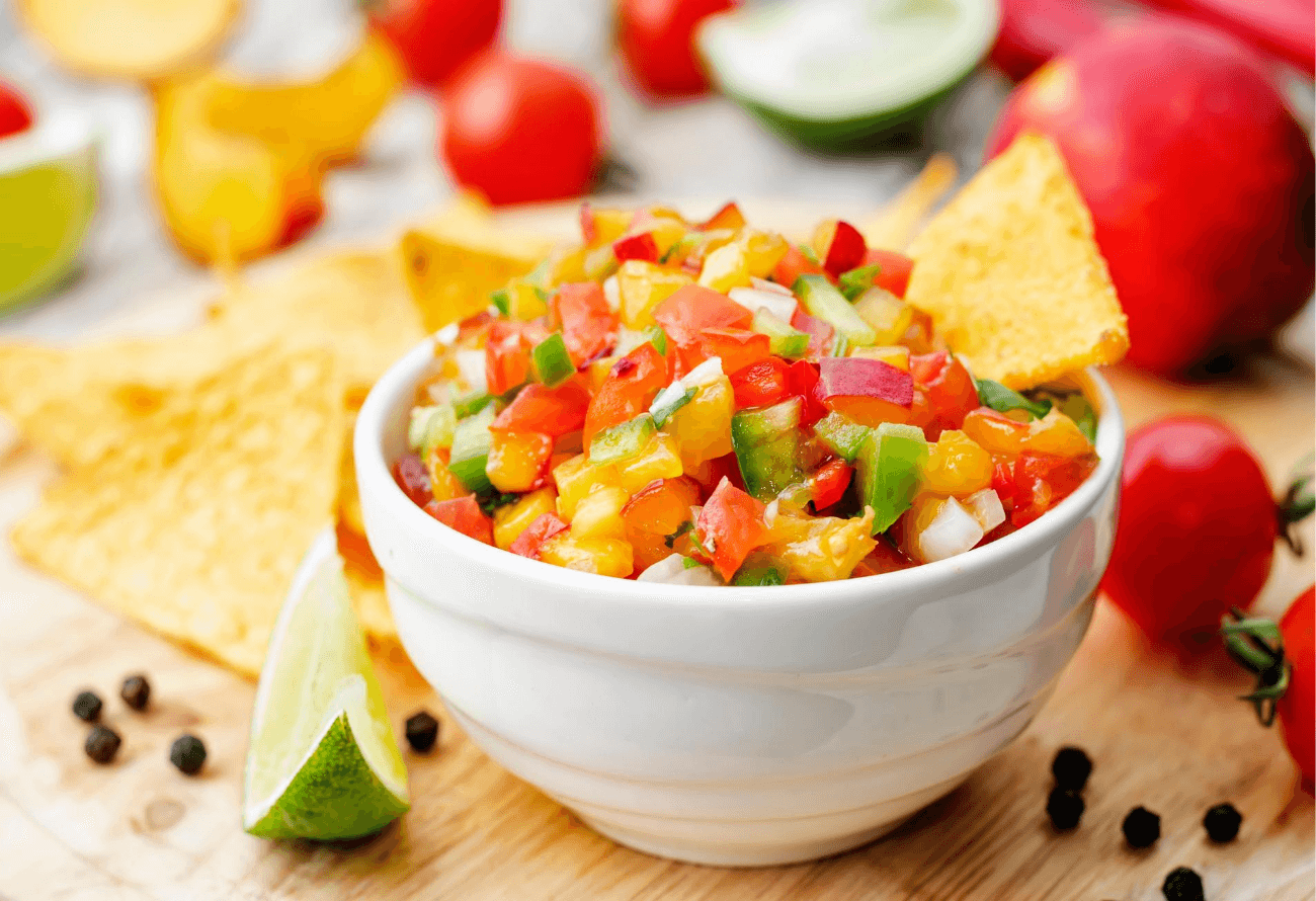 Salsa aux peches fraiches
